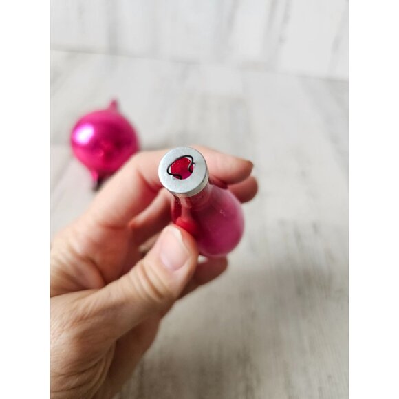 Antique silver pink mercury glass ornament teardrop set Xmas tree - Picture 13 of 16